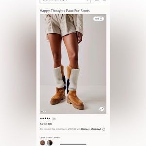 HAPPY THOUGHTS FAUX FUR BOOTS- FREE PEOPLE